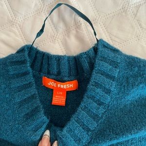Blue knit sweater